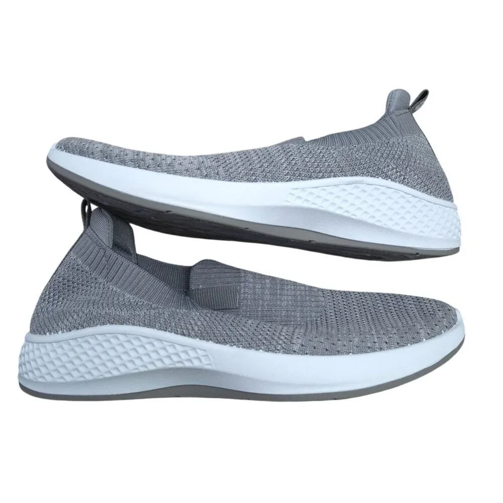 Tommy Bahama Womens Gray Knit Slip On Sneakers Lightweight Casual Size 9.